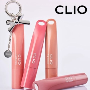 1+1 新禮物🎀【CLIO】亮澤潤唇精華+蝴蝶結造型鑰匙圈