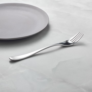 日本山崎金屬 - AQUATIQUE系列 -  霧面不鏽鋼晚餐叉 (203 mm)