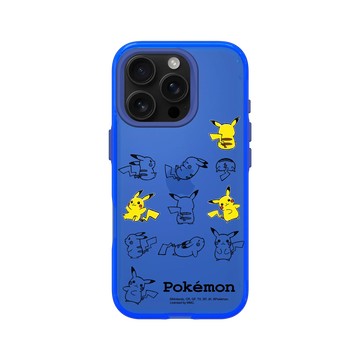 iPhone 16 Pro Clear 激光藍 - 寶可夢 Pokemon - 皮卡丘動作大集合