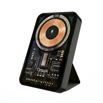 【amuok】5000mAh MagSafe工業風磁吸行動電源 行充 磁吸支架 16.25 Wh