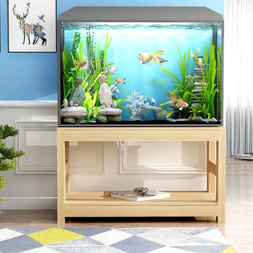 魚缸架 魚缸底櫃底座多層組缸地櫃實木桌子櫃子定做水族生態草缸魚缸架子