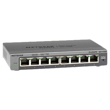 NETGEAR 8埠 Gigabit 簡易網管 金屬殼 網路交換器  1個  GS108E