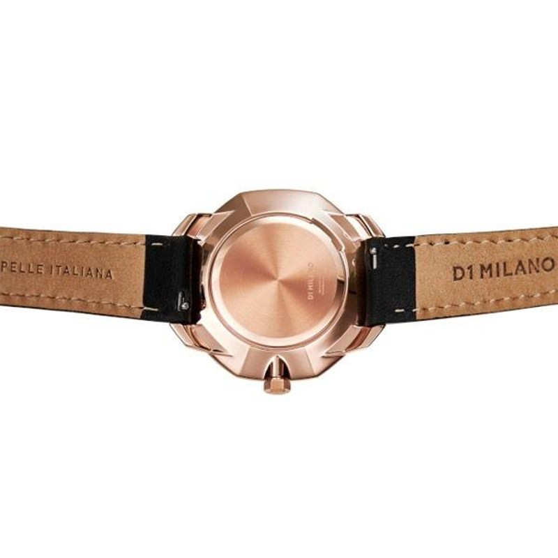 D1ミラノ D1 MILANO 腕時計 スーパースリム ブラック文字盤 ローズ ...