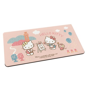 收納王妃 - Sanrio三麗鷗【寫生KITTY】軟式珪藻土吸水地墊 浴室地墊 腳踏墊 吸水墊80X38X0.5cm