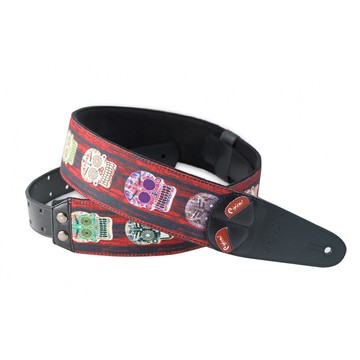 RightOn Mojo 系列 – Skulls Unique 吉他背帶 西班牙進口【他,在旅行】