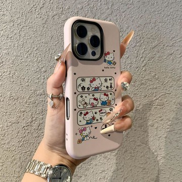 可愛kt蘋果17promax手機殼iPhone16pro卡通菲林二合一保護套15pro女13可愛14新