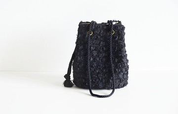 【新款 頂級】 玫瑰薄紗蕾絲 斜背包 黑色 迷你斜背包