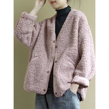 棉衣新款女2025爆款秋冬季羊羔毛絨外套小個子減齡洋氣質短款上衣