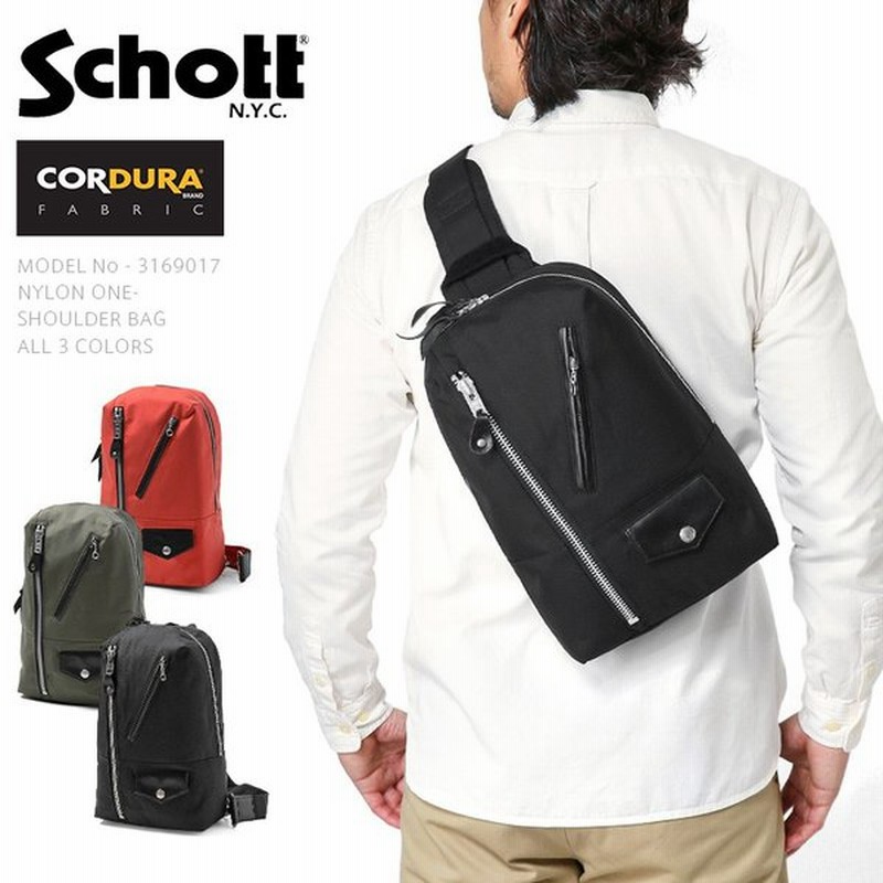 Schott ショット 3169017 Nylon ワンショルダーバッグ メンズ ボディバッグ ワンスター アメカジ バイク ツーリング クーポン対象外 通販 Lineポイント最大0 5 Get Lineショッピング