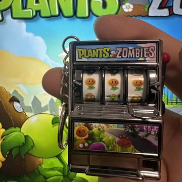 ✨店長優選✨植物大戰殭屍PVZ創意搖獎機鑰匙扣書包掛墜