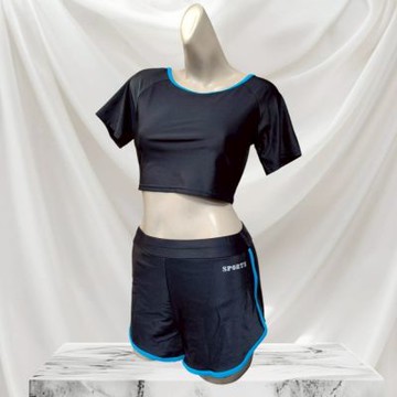 沙兒斯品牌 流行大女二件式短袖泳裝 NO.B9224958