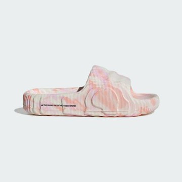 Adidas 愛迪達 Adilette 22 W [JH9698] 女 拖鞋 運動拖鞋 涼拖鞋 逛街 舒適 米白 粉橘