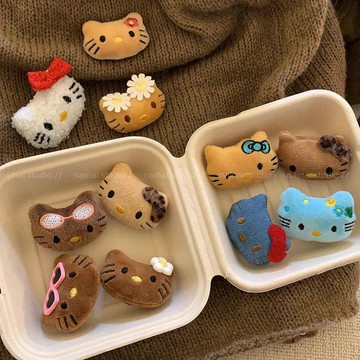洞洞鞋鞋扣 洞洞鞋鞋花hellokitty鞋帶卡扣胸針豹紋黑皮kt裝飾品高顏值ins