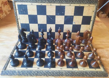 列寧格勒學生 SHKOLNIK 蘇聯國際象棋套裝 1930 年代 – 蘇聯製造的舊國際象棋套裝