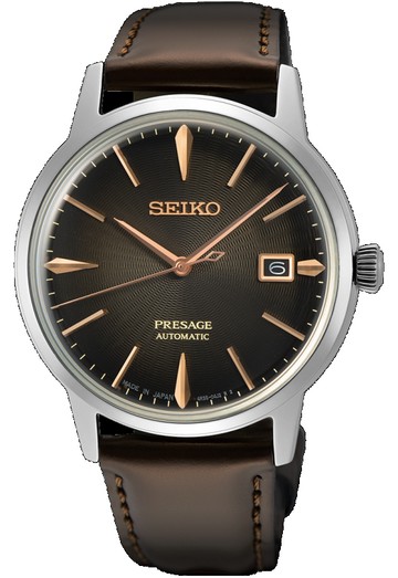 SEIKO 精工錶 Presage 愛爾蘭咖啡調酒機械錶 4R35-05E0J(SRPJ17J1)-39.5mm-咖啡面皮革【刷卡回饋 分期0利率】【APP下單點數13倍送】