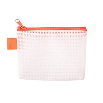 連勤 LANCHYN PEVA環保立體網狀拉鍊袋/LCM-02/證件用/橘