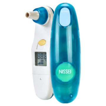 NISSEI 日本精密 迷你耳溫槍 + 內附耳套 4個 MT-30CPLB 藍色  1組