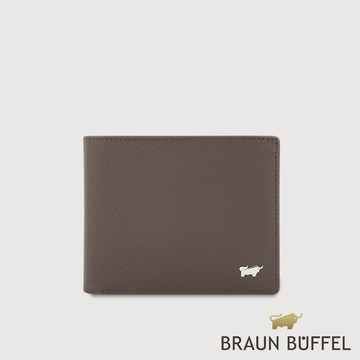 【BRAUN BUFFEL 德國小金牛】台灣總代理 羅根-A 10卡男夾-培土棕/BF569-313-POS