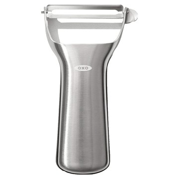 OXO 不鏽鋼Y型蔬果削皮器 - 延長使用壽命 易於握持 刀片420J2不鏽鋼  銀色  1個