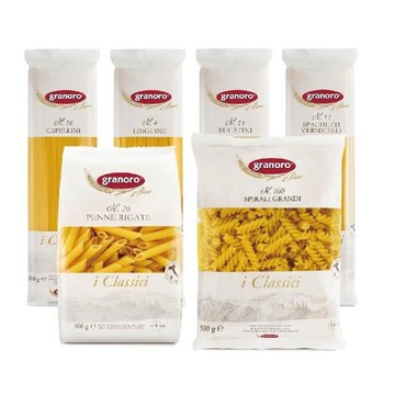 【蝦皮直營】Granoro 義大利麵(直麵.細扁麵.直條通心.天使髮絲.筆尖麵.螺旋麵.蝴蝶麵) 500g