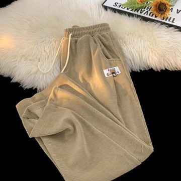 美式復古褲子男春秋潮牌vibe運動褲男士直筒休閑長褲2024新款衛褲