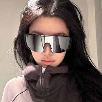 登山滑雪騎行戶外連體太陽眼鏡男框復古墨鏡防風護目鏡超大女防曬