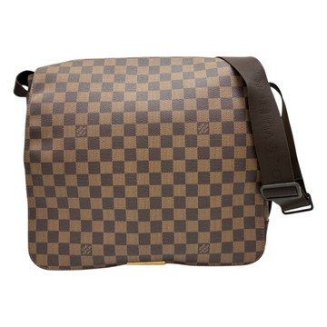 LOUIS VUITTON LV 路易威登 棕色 棋盤格 帆布 Bastille 肩背包 N45258 【二手名牌BRAND OFF】