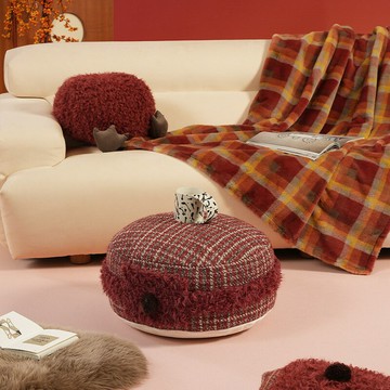 『百貨屋二號』坐墩蒲團新年沙發客廳復古飄窗榻榻米懶人坐墊紅色喜慶陽臺坐墊