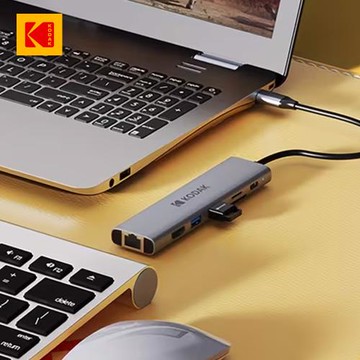 【Kodak】柯達 USB-C T347 七合1 PD快充多功能集線器