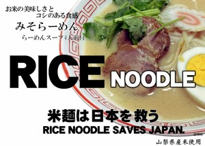 米麺 みそらーめん Rice Noodle 米麺は日本を救う 細麺 4食分 らーめんスープ付