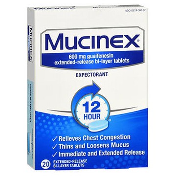 Mucinex ExtendedRelease 20 Tabs by Mucinex