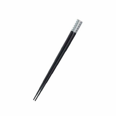 コラボ箸 アクリル樹脂＆PBT樹脂 チェッカーシルバー 23cm（34406261） キッチン、台所用品