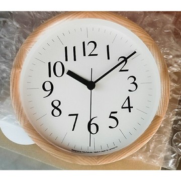 Lemnos日本進口CARA掛鐘大數字簡約家用客廳時尚創意靜音現代掛表