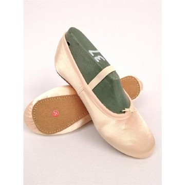 新款緞面一字底專業跳舞鞋芭蕾舞專用鞋女兒童形體練功軟底舞蹈鞋