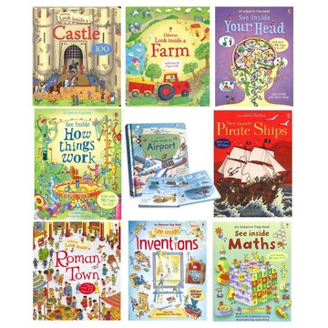 ◤全新Usborne英國暢銷Look Inside翻翻書《Farm/How things work/Sports..