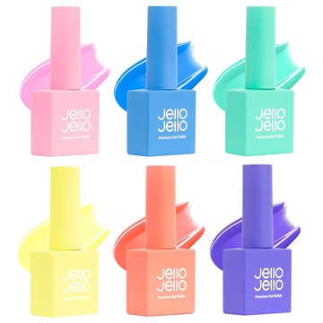Jello Jello 夏日海灘霓虹系列 美甲凝膠 6色組 10ml Mingo ...  Mingo Pink，Blue Wave，Cony Mint，Pina Colada，Sunup Juicy，Enjoy Purple  1組