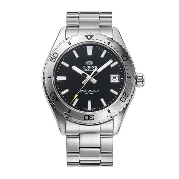 ORIENT 錶 WATER RESISTANT系列 200m潛水風格腕錶 鋼帶款 黑色 RA-AC0Q01B -39.9mm