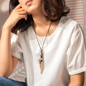 【原風藝站】奔馳水鹿角項鍊 | 原住民 族服 台灣印象