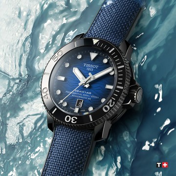 TISSOT 天梭 Seastar 2000 專業600米潛水機械錶-46mm T1206073704100