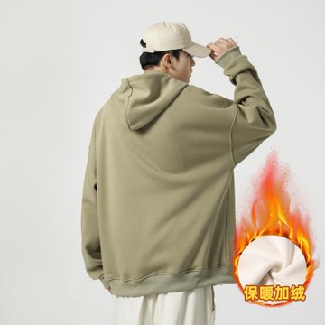 男款開衫連帽衛衣2022年春秋冬款國潮流拉鏈門襟休閑寬松加絨長袖