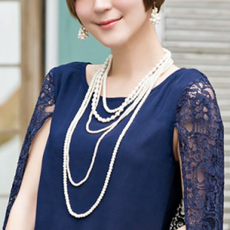 ネックレス ホワイト 結婚式 二次会 フォーマル お呼ばれ パール 重ね ロング アクセサリー 代 30代 40代 通販 Lineポイント最大1 0 Get Lineショッピング