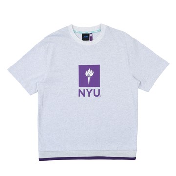 NCAA 短T 灰色 NYU 字母T 短袖 中性 7625100811