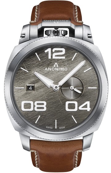 ANONIMO 吾名 Militare 義式軍風機械腕錶(AM102001002A02)-43mm-灰面皮革【刷卡回饋 分期0利率】【APP下單點數13倍送】