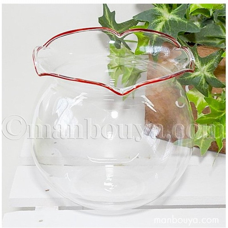 金魚鉢 ガラス おしゃれ インテリア雑貨 かわいい 小型 直径90mm レッド まんぼう屋ドットコム 通販 Lineポイント最大get Lineショッピング