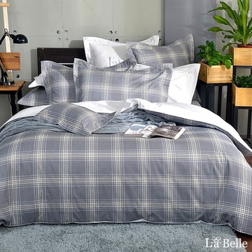 【Great Living格蕾寢飾】義大利La Belle 時尚態度 單人純棉防蹣抗菌吸濕排汗兩用被床包組