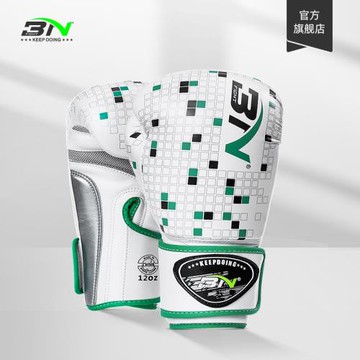 BN方格拳擊手套女初學散打訓練拳套專業搏擊護具男專業透氣加厚