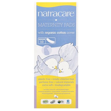 Natracare, 帶有機棉套的孕婦墊，10 片