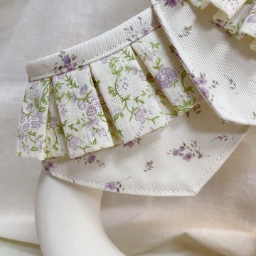 發裁手作。Facai Handmade 寵物領巾 毛孩瑪格領_小紫花