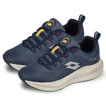 LOTTO 樂得 男款 雨行防水跑鞋 LT4AMR8566 藍色/卡其色 防水透氣 舒適耐磨  26cm