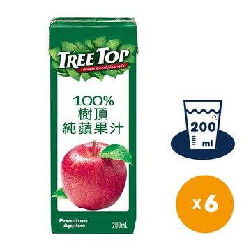 100%蘋果汁200ml*6入
